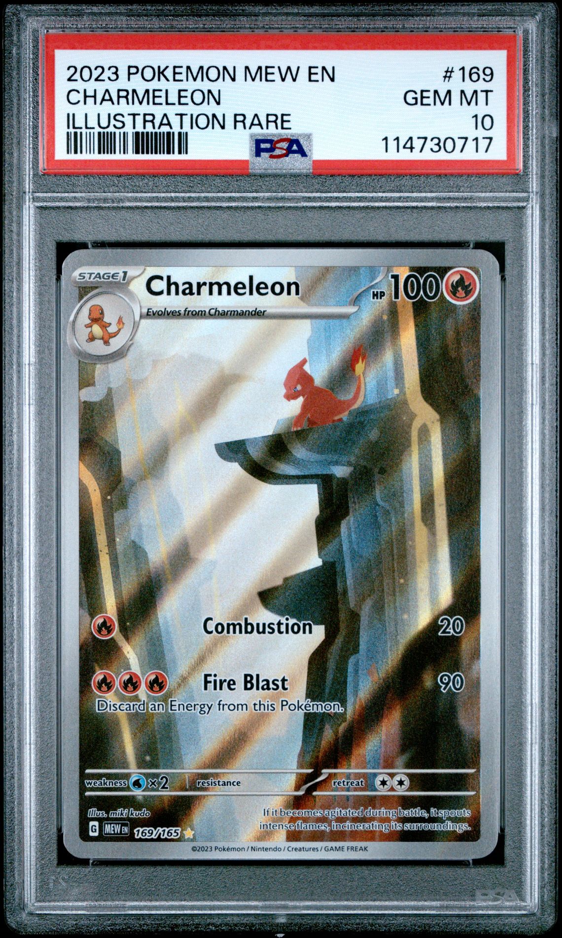 2023 Pokemon Mew En-151 Charmeleon #169 (Illustration Rare) Gem Mt 10 front
