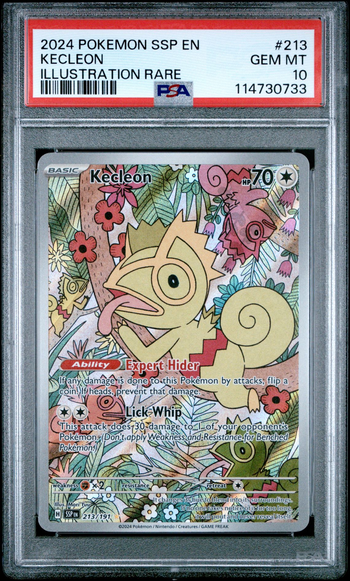 2024 Pokemon Ssp En-Surging Sparks Kecleon #213 (Illustration Rare) Gem Mt 10 front