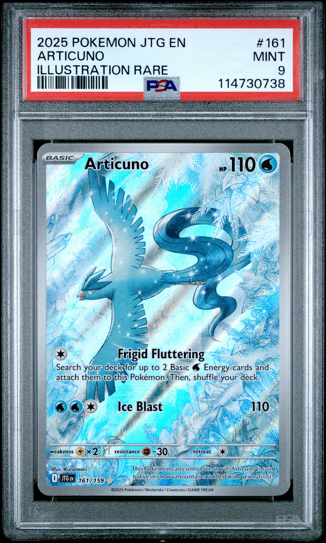 2025 Pokemon Jtg En-Journey Together Articuno #161 (Illustration Rare) Mint 9 front