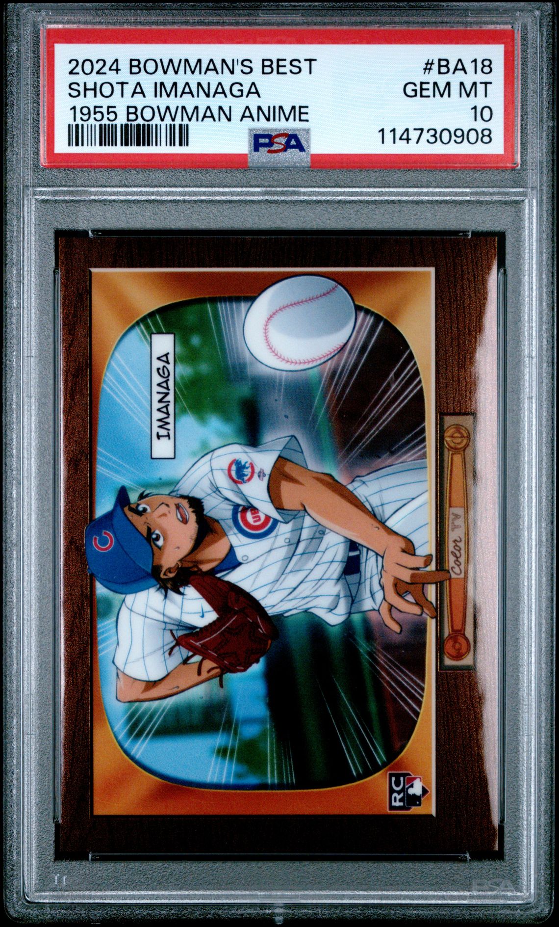 2024 Bowman's Best 1955 Bowman Anime Shota Imanaga #Ba18 Gem Mt 10 front