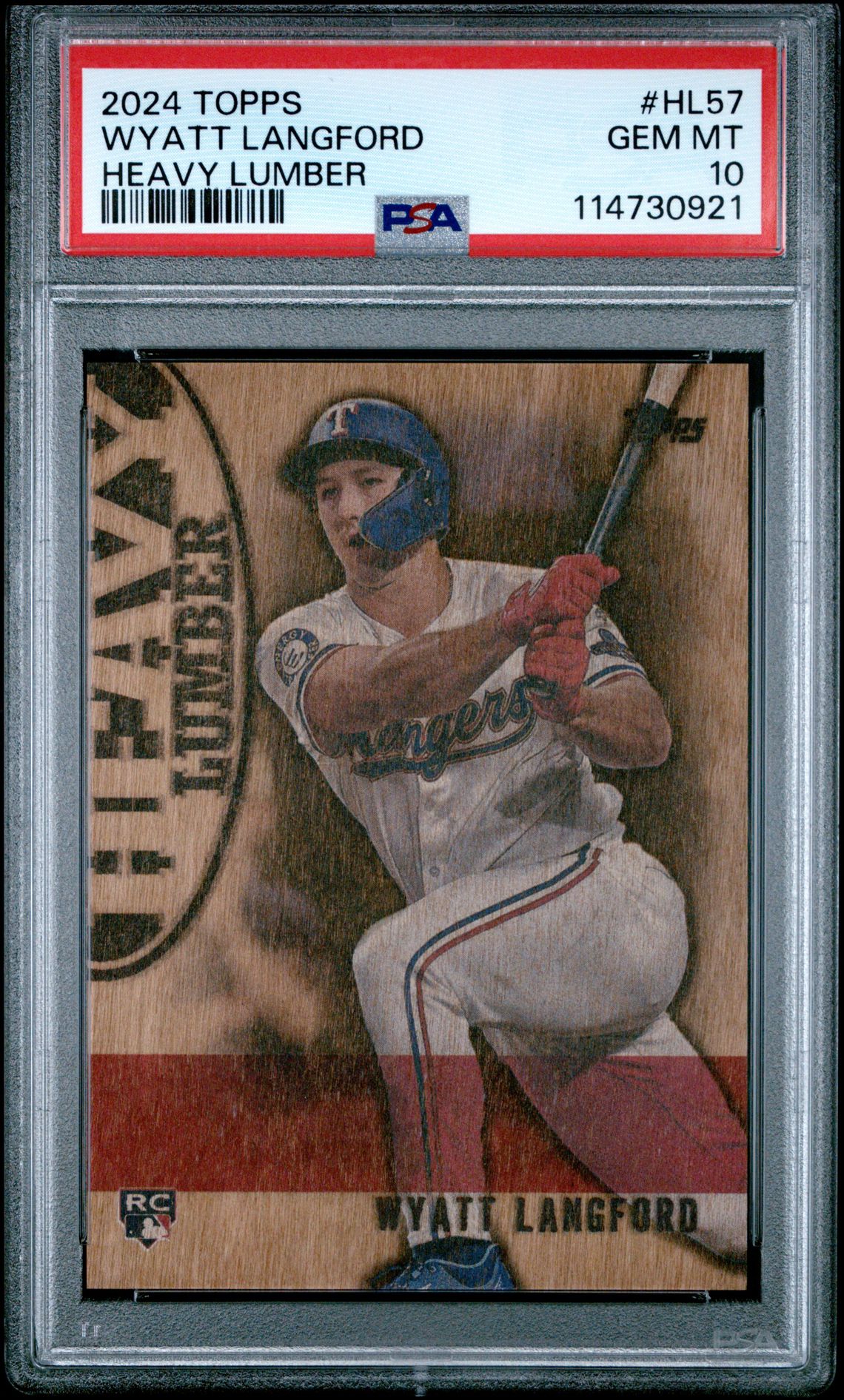 2024 Topps Heavy Lumber Wyatt Langford #Hl57 (Update) Gem Mt 10 front