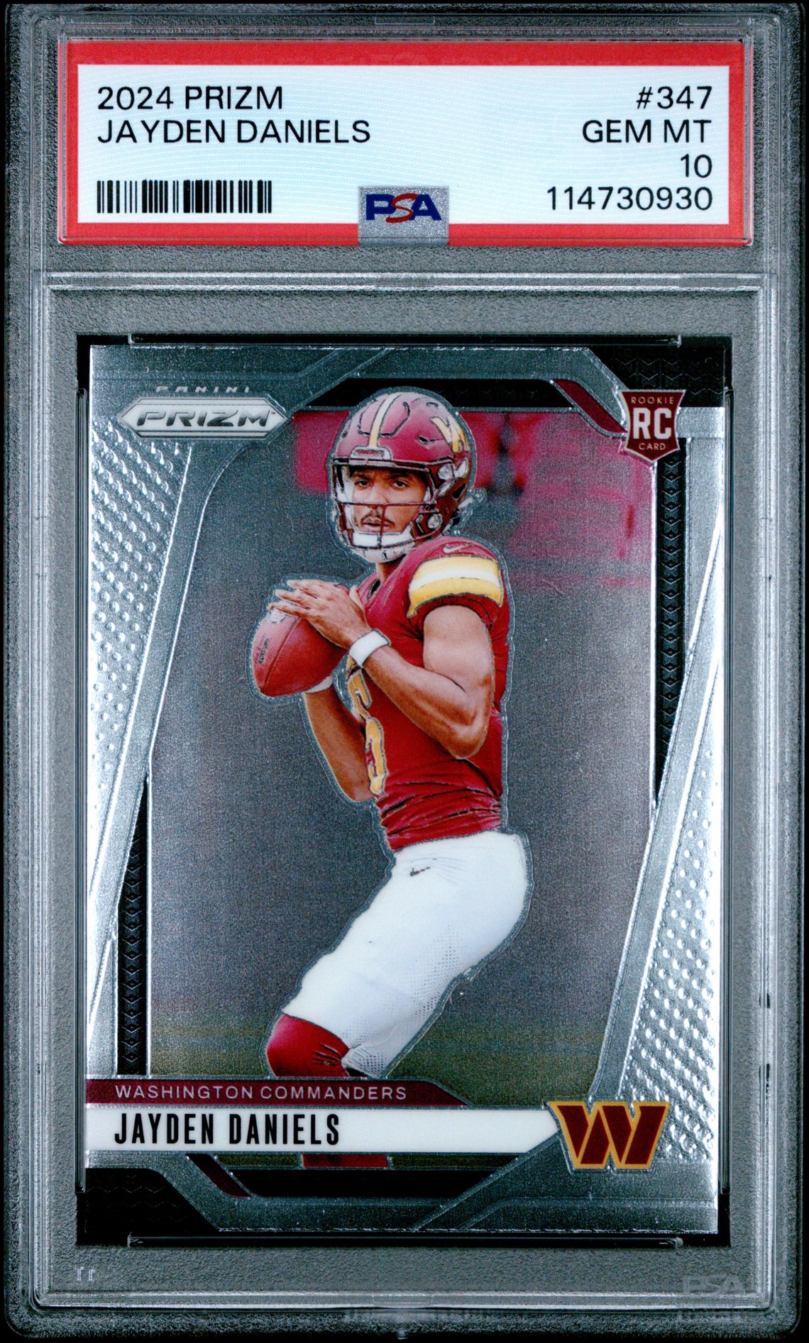 2024 Panini Prizm Jayden Daniels #347 Gem Mt 10 front