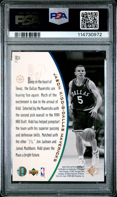 1994 Sp Holoviews Jason Kidd #Pc32 (Premium Collection) Mint 9 back