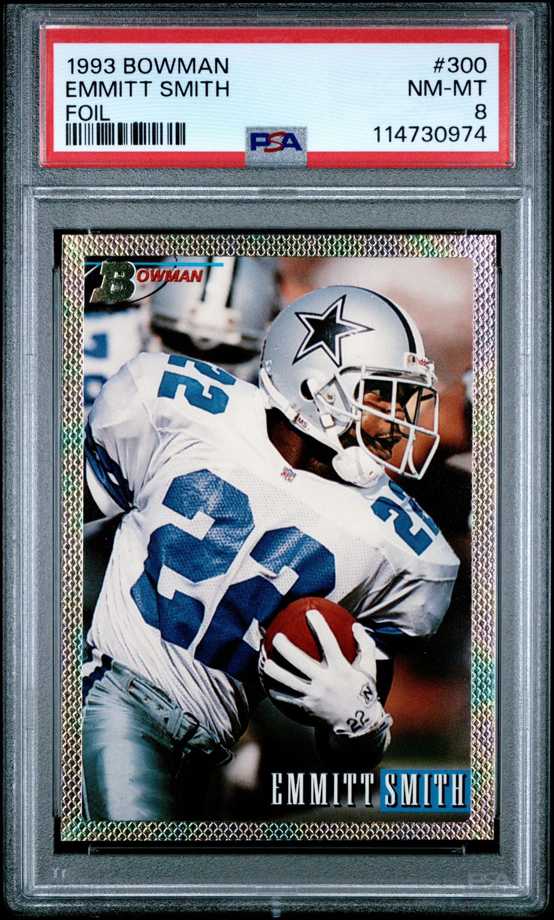 1993 Bowman Emmitt Smith #300 (Foil) Nm-Mt 8 front