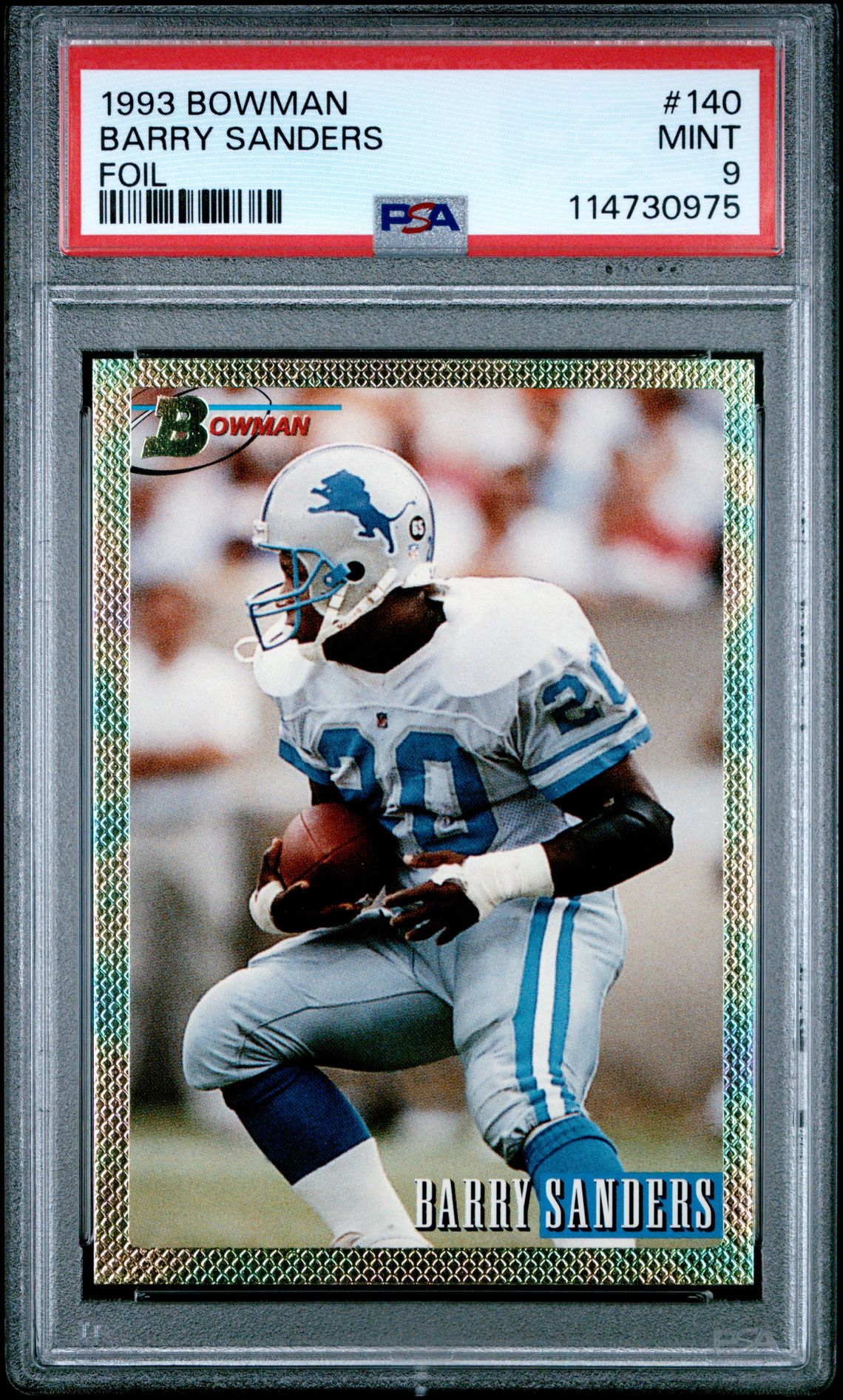 1993 Bowman Barry Sanders #140 (Foil) Mint 9 front