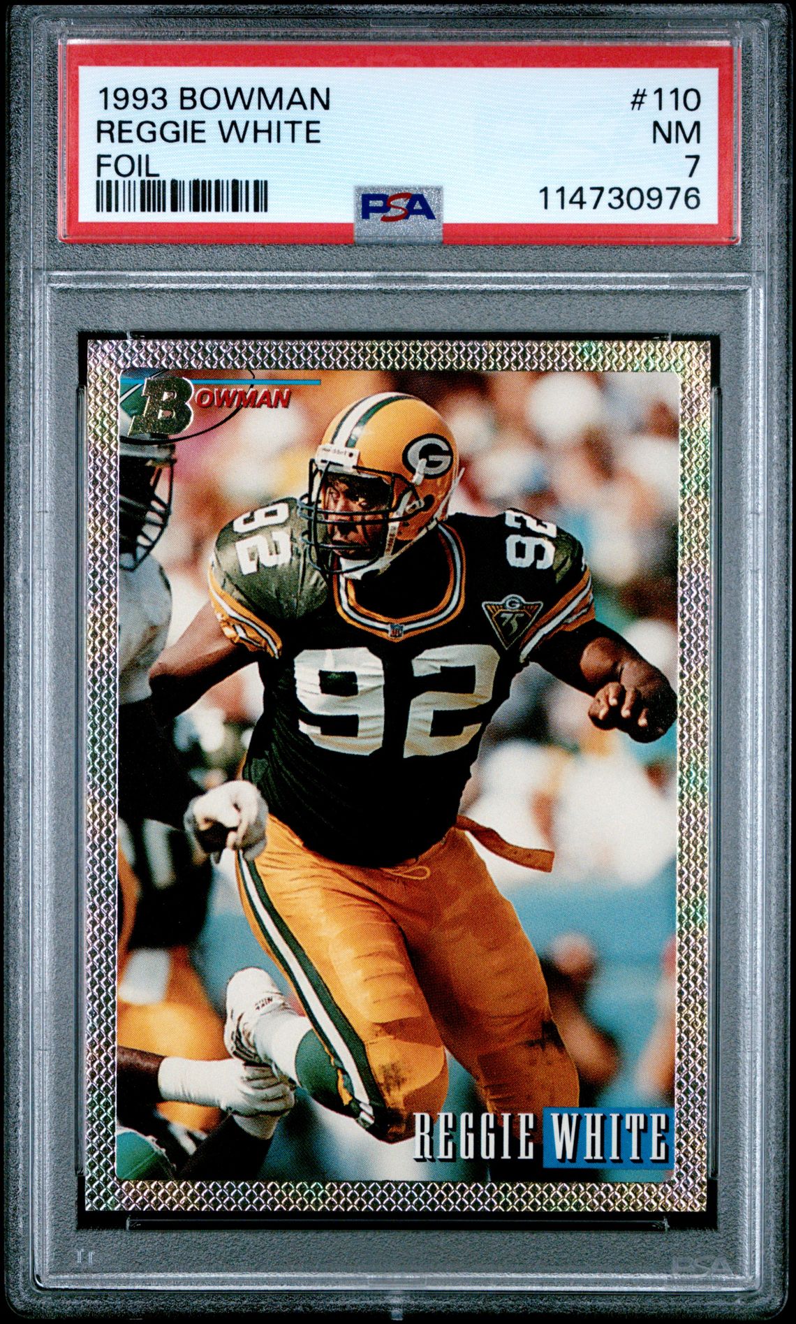 1993 Bowman Reggie White #110 (Foil) Nm 7 front