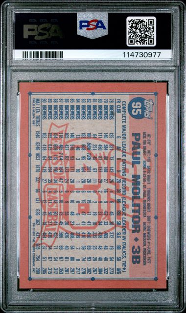 1991 Topps Desert Shield Paul Molitor #95 (Desert Shield) Nm-Mt 8 back