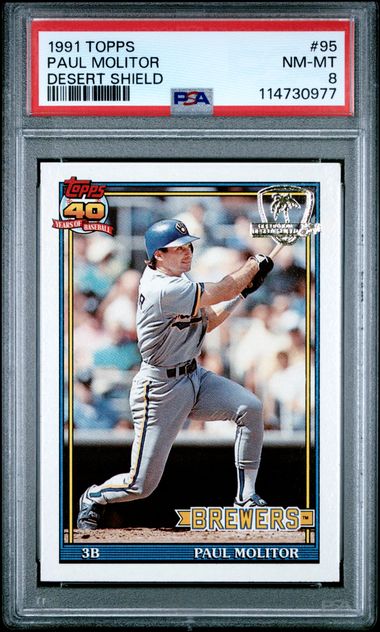 1991 Topps Desert Shield Paul Molitor #95 (Desert Shield) Nm-Mt 8 front