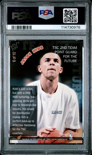 1994 Stadium Club Team Of The Future Jason Kidd #6 (Team Of The Future) Mint 9 back