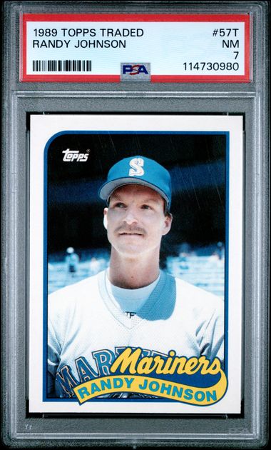 1989 Topps Traded Randy Johnson #57T Nm 7 front