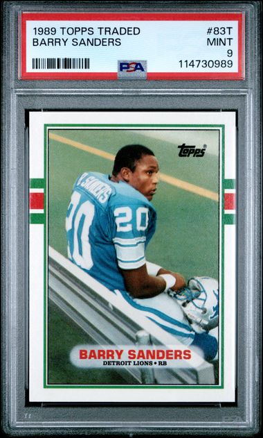 1989 Topps Traded Barry Sanders #83T Mint 9 front