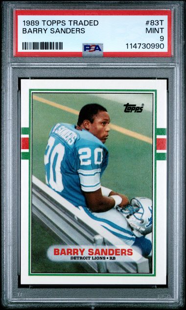 1989 Topps Traded Barry Sanders #83T Mint 9 front