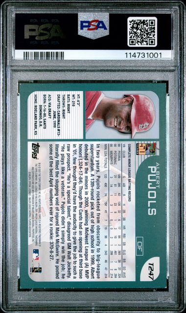 2001 Topps Traded Albert Pujols #T247 Ex 5 back