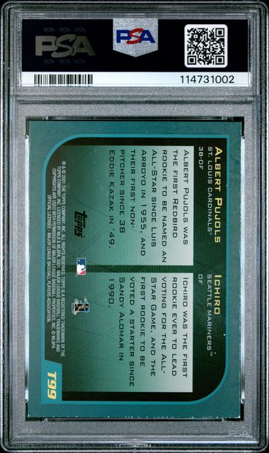2001 Topps Traded Ichiro/A.pujols #T99 Ex-Mt 6 back