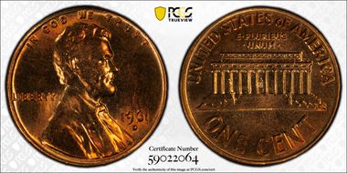 1961-D 1C D/Horiz D, FS-501 MS65RD