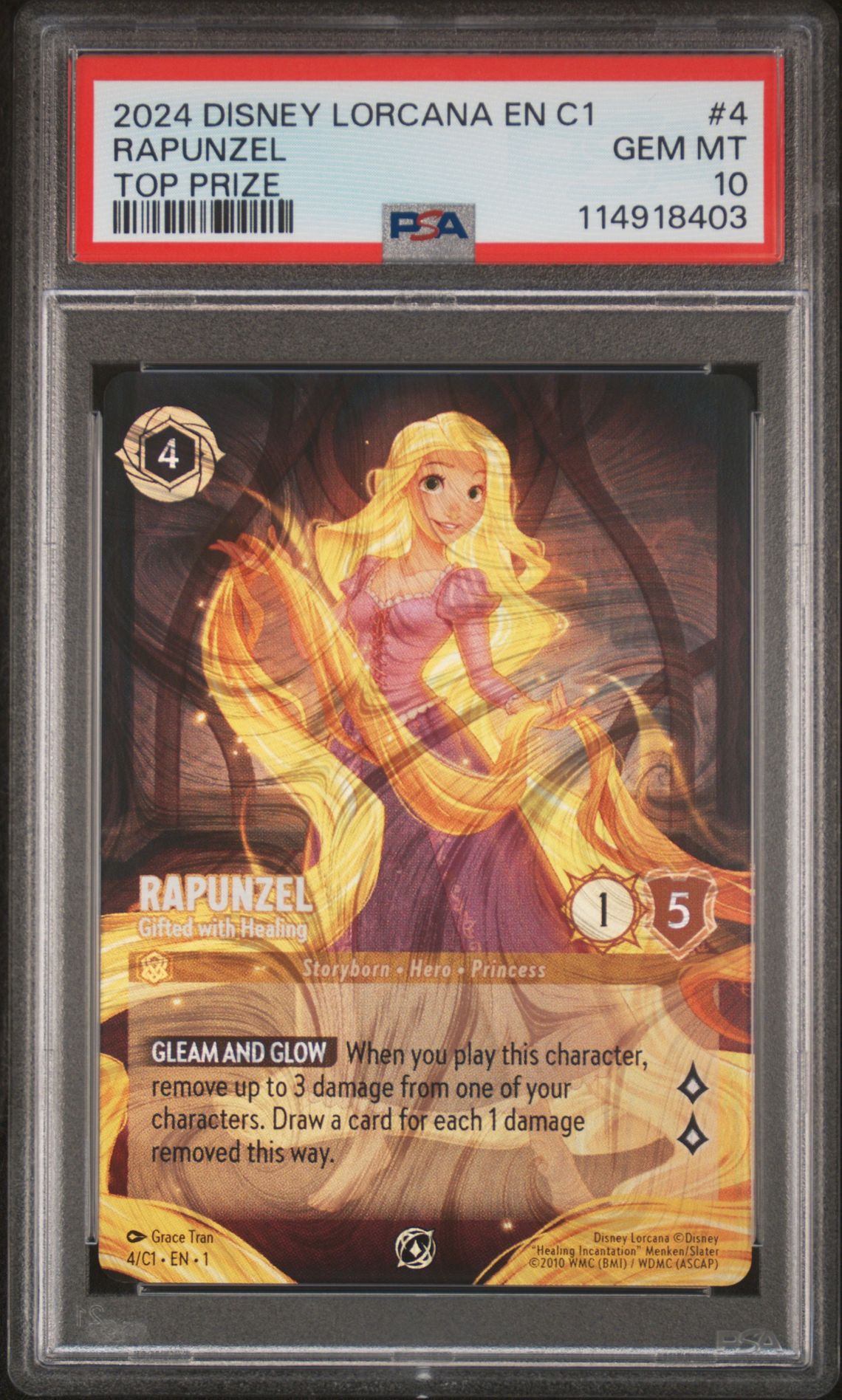 2024 Lorcana DISNEY LORCANA EN C1-LORCANA CHALLENGE PROMO TOP PRIZE #4 Rapunzel front