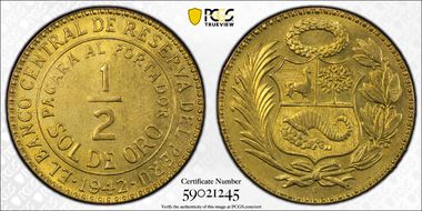1942-S 1/2 Sol MS65