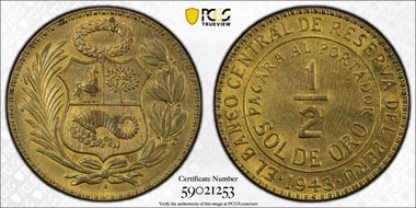 1943-S 1/2 Sol MS64