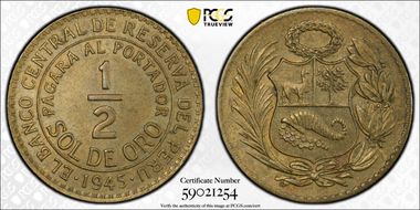 1945 1/2 Sol KM-220.5 MS63