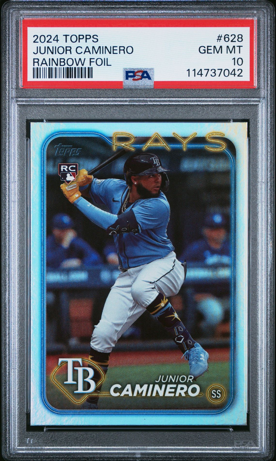 2024 Topps TOPPS RAINBOW FOIL #628 Junior Caminero front