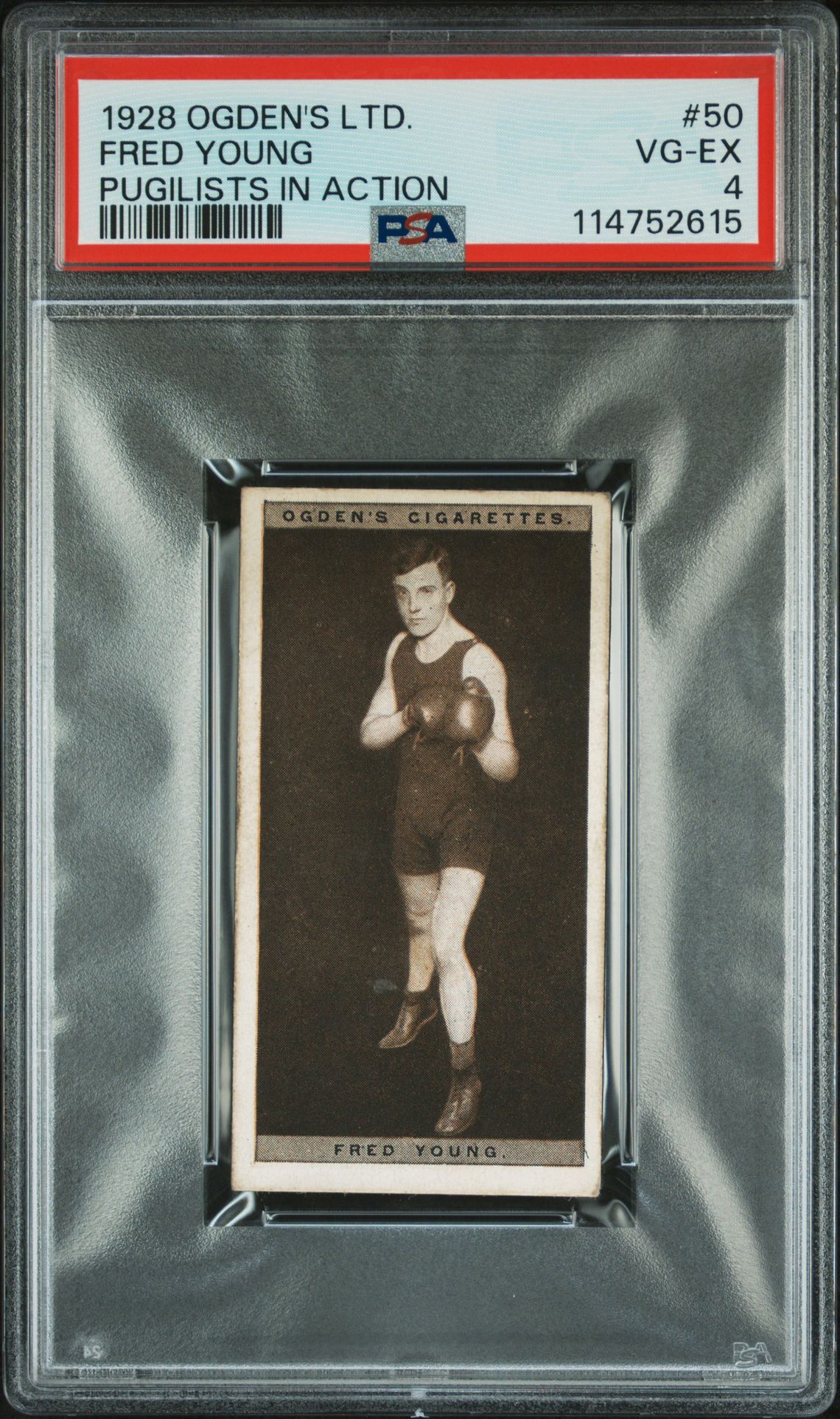 1928 OGDEN'S LTD. PUGILISTS IN ACTION #50 Fred Young front
