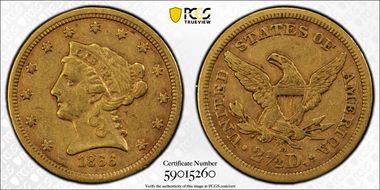 1866-S $2.50 XF45