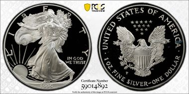 1995-P $1 Silver Eagle PR68DCAM