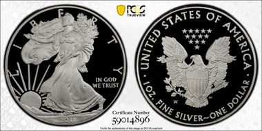 2011-W $1 Silver Eagle PR70DCAM