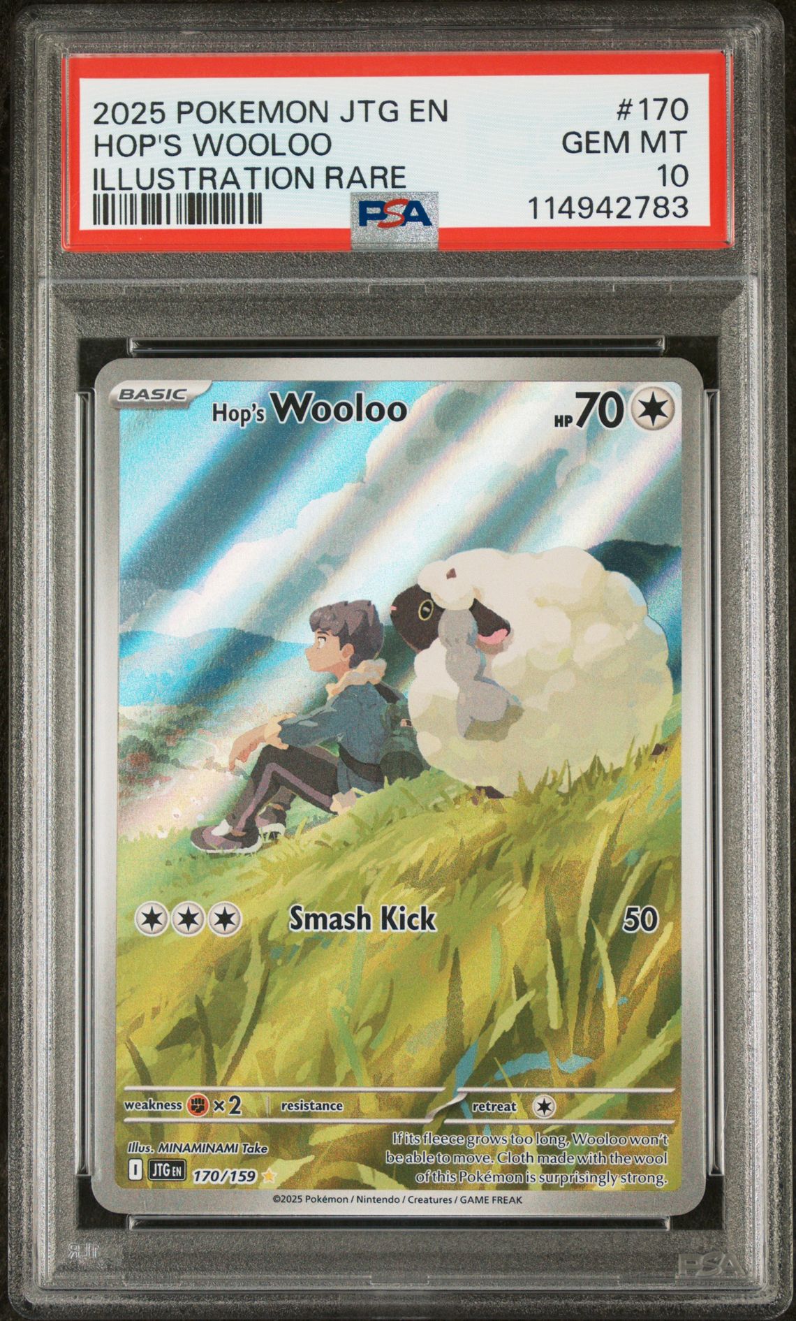 2025 Pokemon POKEMON JTG EN-JOURNEY TOGETHER ILLUSTRATION RARE #170 Hop's Wooloo front