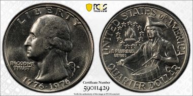 1976-D 25C Clad AU58