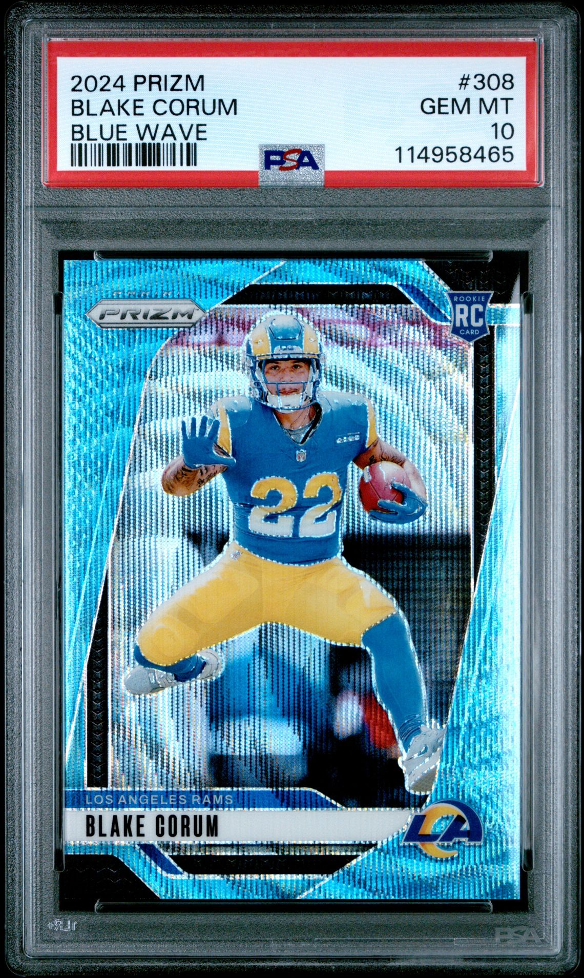 2024 Panini PANINI PRIZM BLUE WAVE #308 Blake Corum front