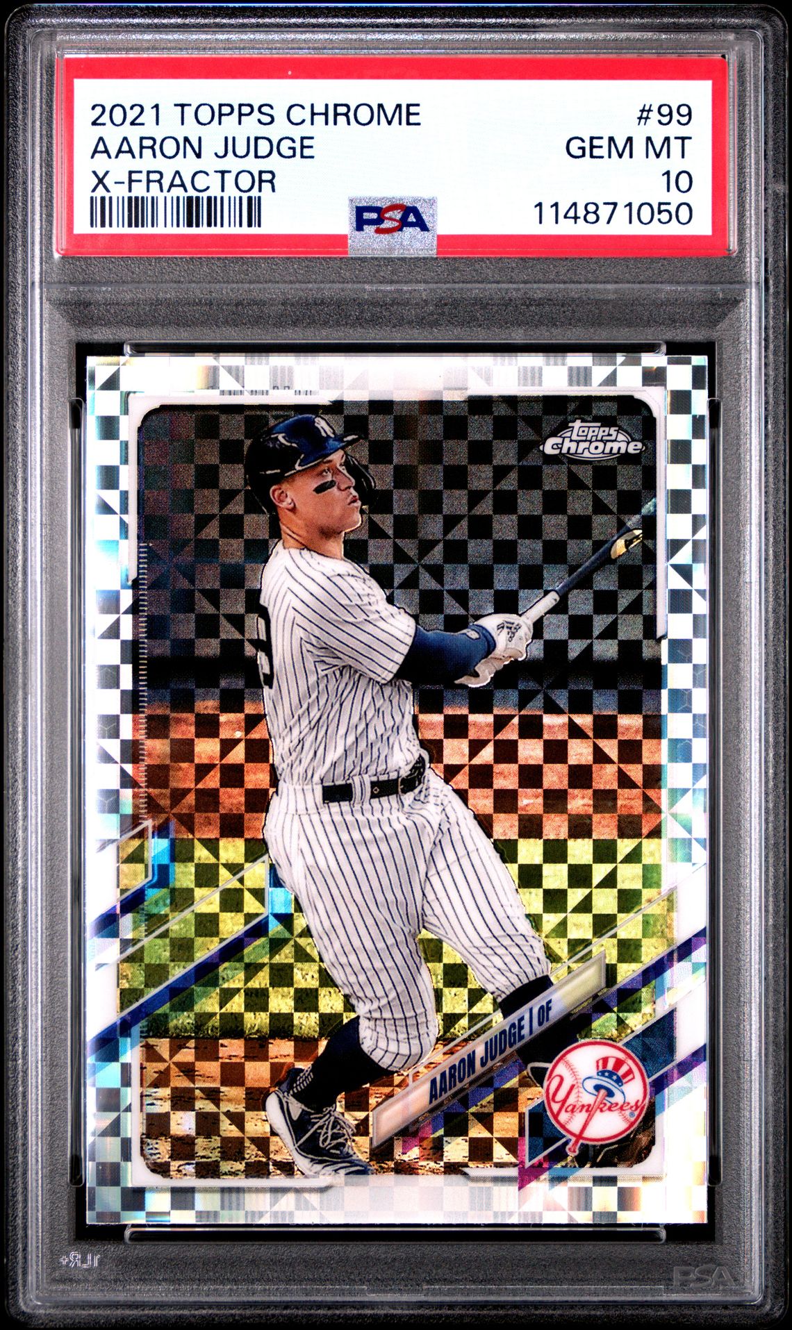 2021 Topps TOPPS CHROME X-FRACTOR #99 Aaron Judge front