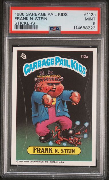 1986 Garbage Pail Kids Garbage Pail Kids Series 3 STICKERS #112a Frank N. Stein front