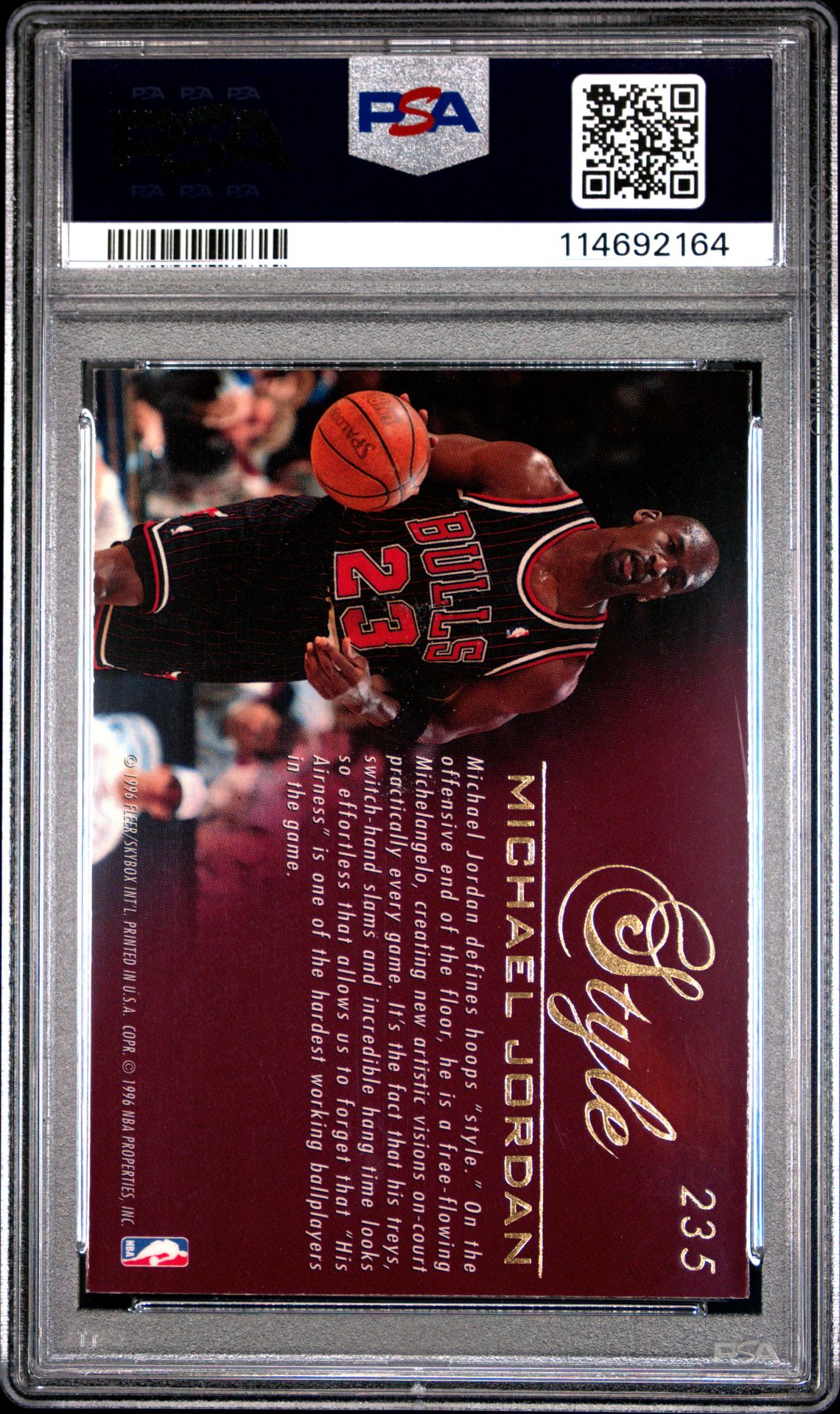 1995 Flair Michael Jordan #235 Nm-Mt 8 back