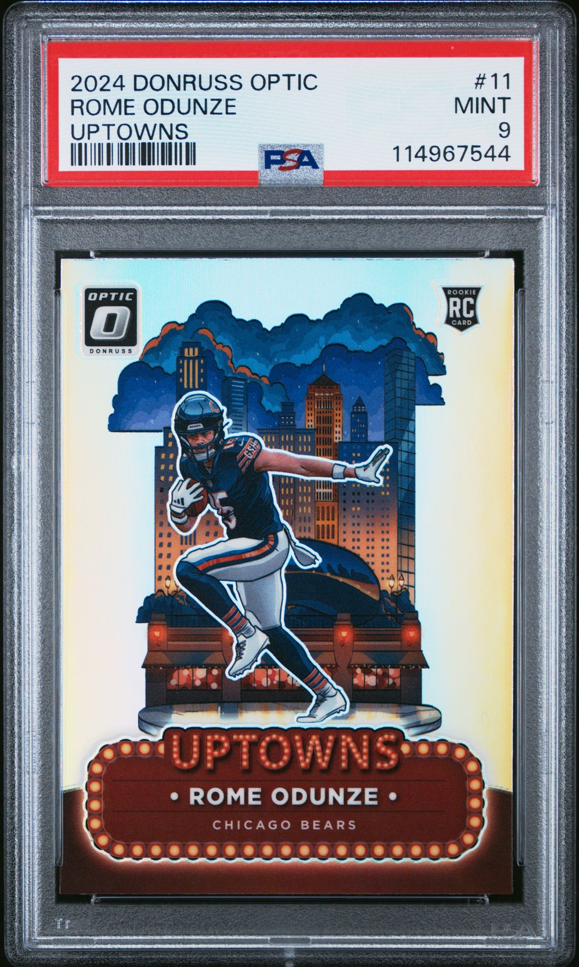 2024 Panini Donruss Optic Uptowns Rome Odunze #11 Mint 9 front