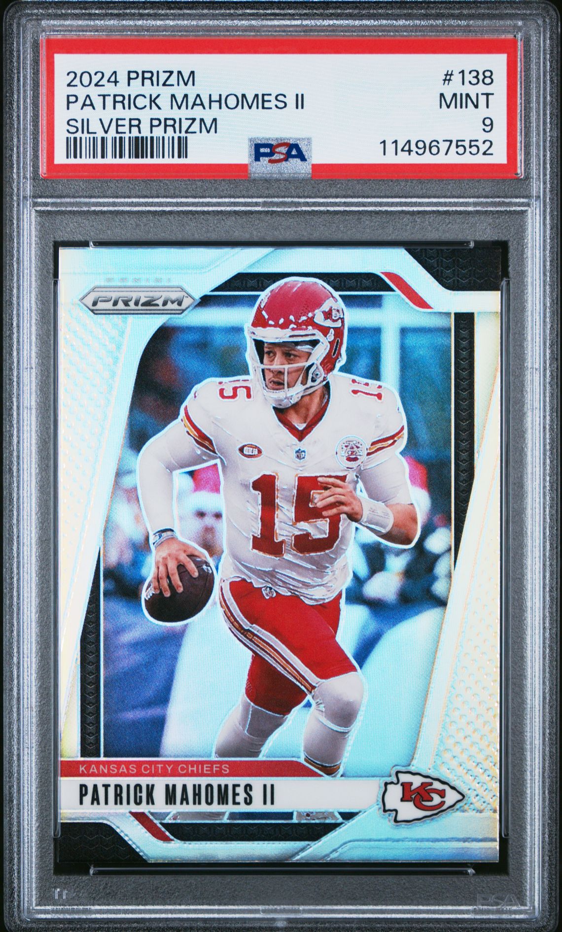 2024 Panini Prizm Patrick Mahomes Ii #138 (Silver Prizm) Mint 9 front