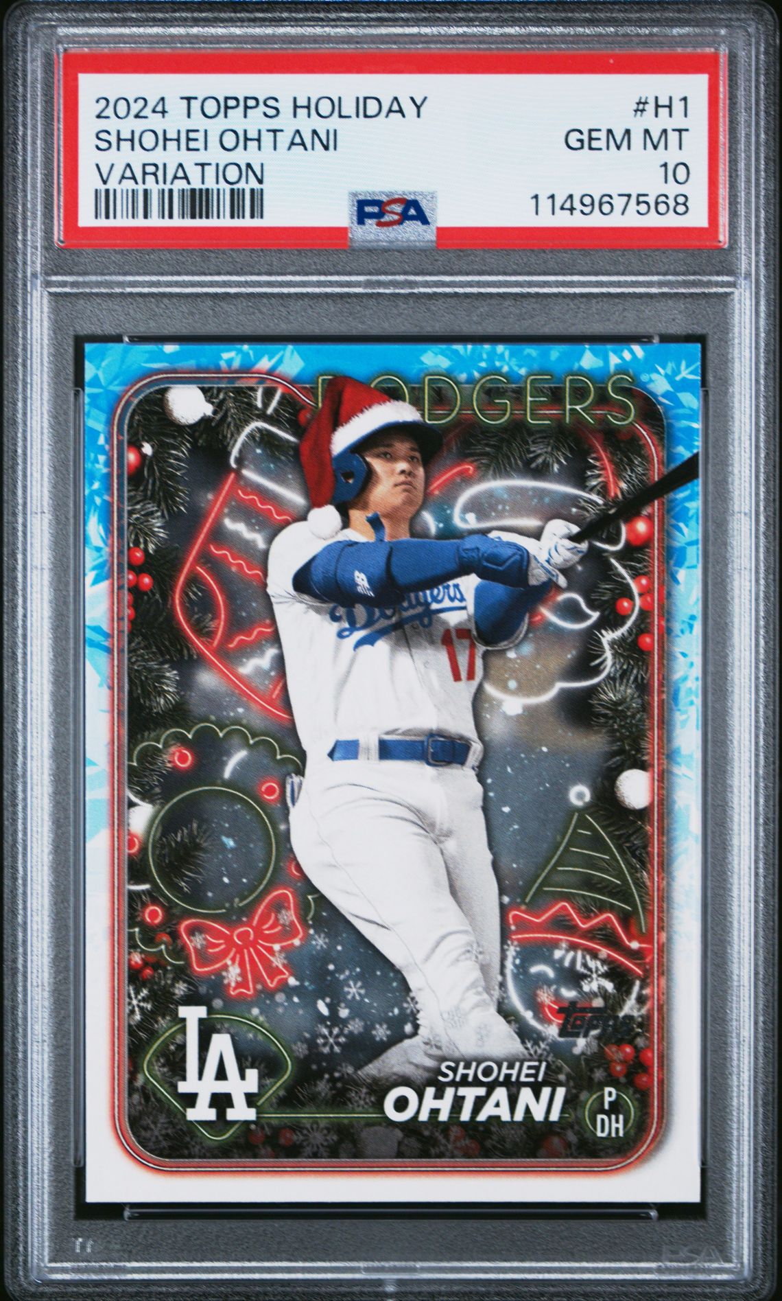 2024 Topps Holiday Shohei Ohtani #H1 (Variation) Gem Mt 10 front
