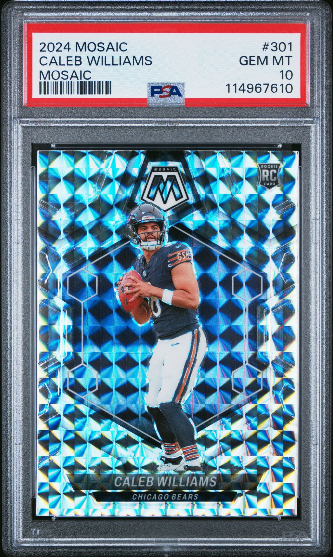 2024 Panini Mosaic Caleb Williams #301 (Mosaic) Gem Mt 10 front
