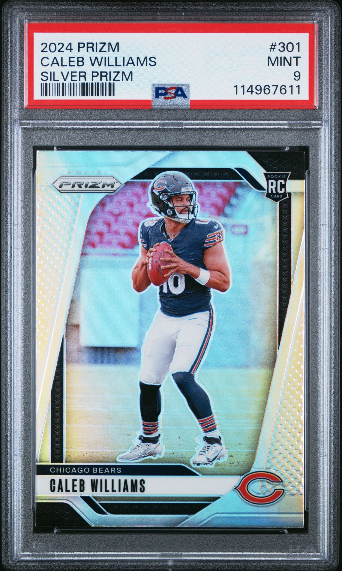 2024 Panini Prizm Caleb Williams #301 (Silver Prizm) Mint 9 front