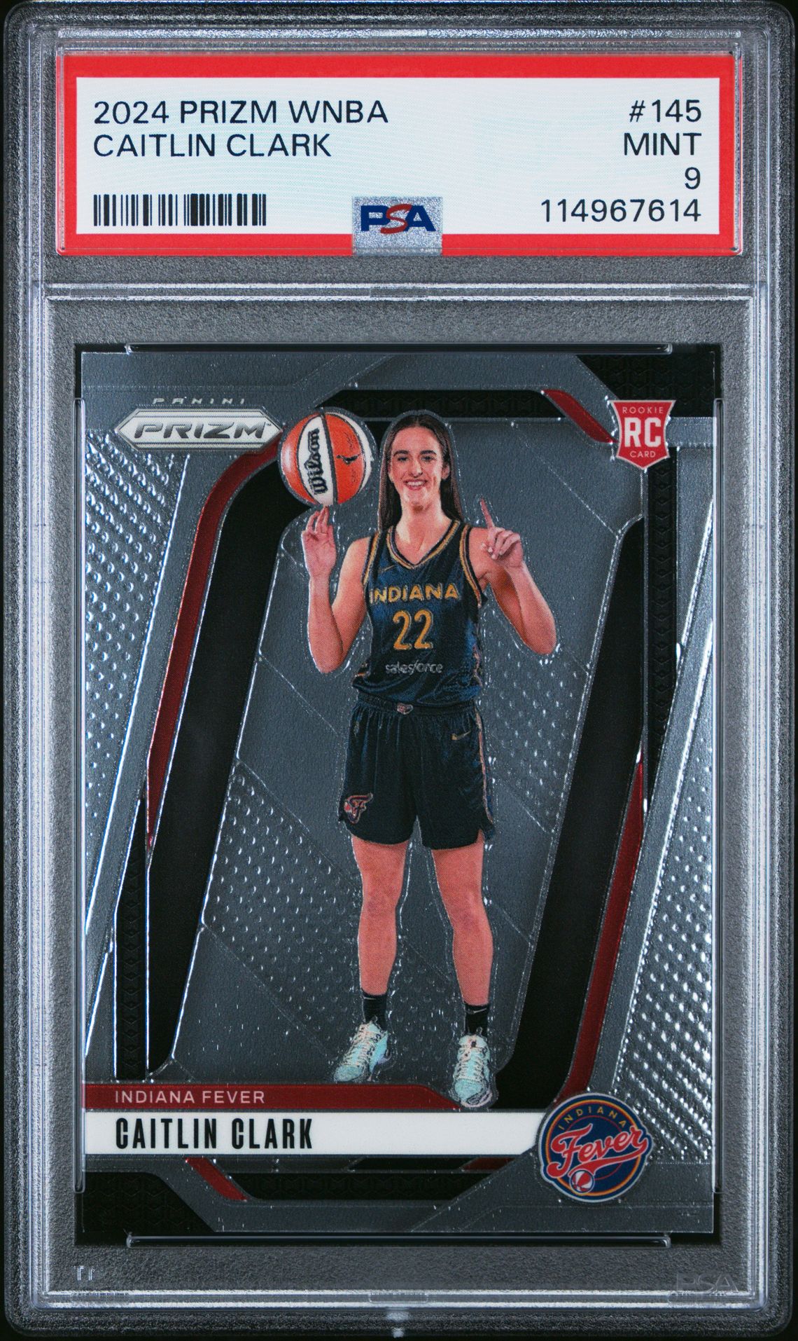 2024 Panini Prizm Wnba Caitlin Clark #145 Mint 9 front