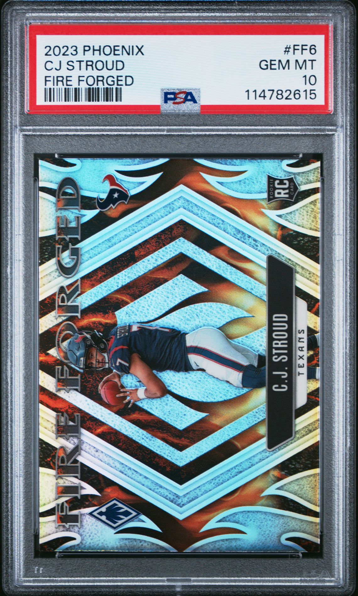 2023 Panini Phoenix Fire Forged Cj Stroud #Ff6 Gem Mt 10 front