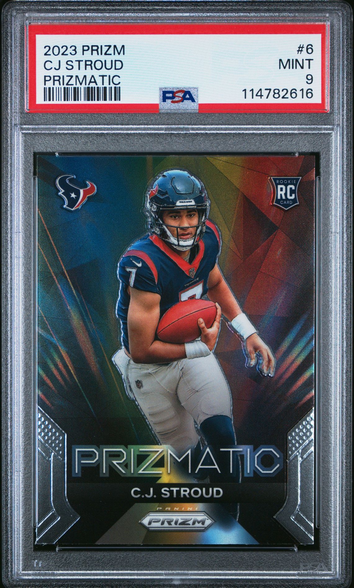 2023 Panini Prizm Prizmatic Cj Stroud #6 Mint 9 front