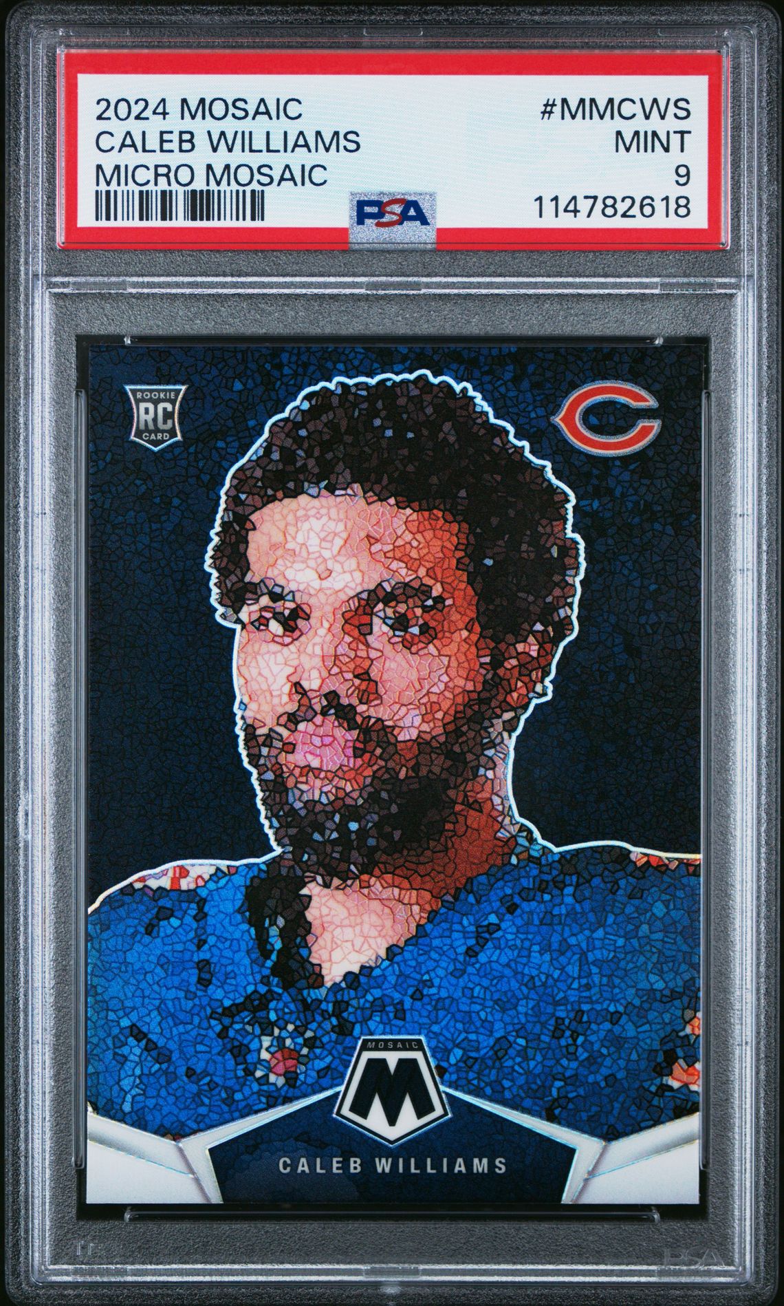 2024 Panini Mosaic Micro Mosaic Caleb Williams #Mmcws Mint 9 front