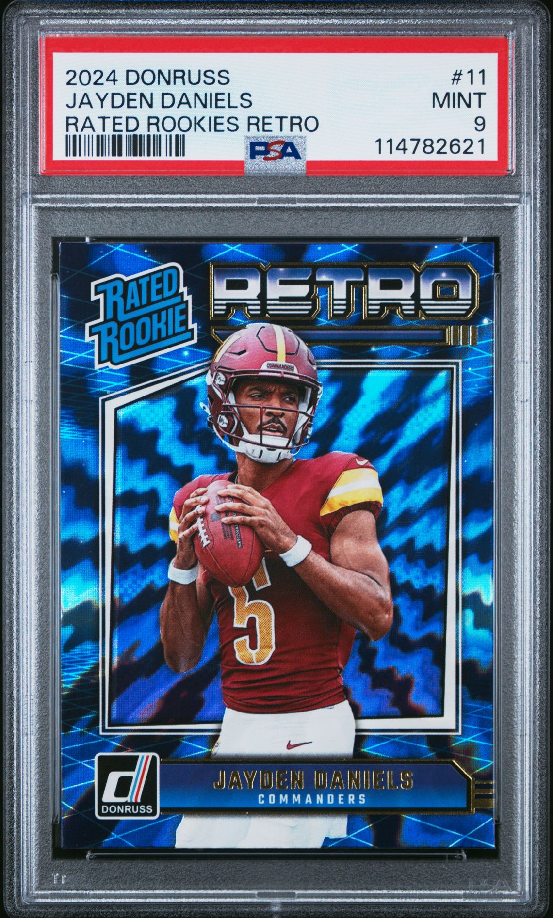 2024 Panini Donruss Rated Rookies Retro Jayden Daniels #11 Mint 9 front