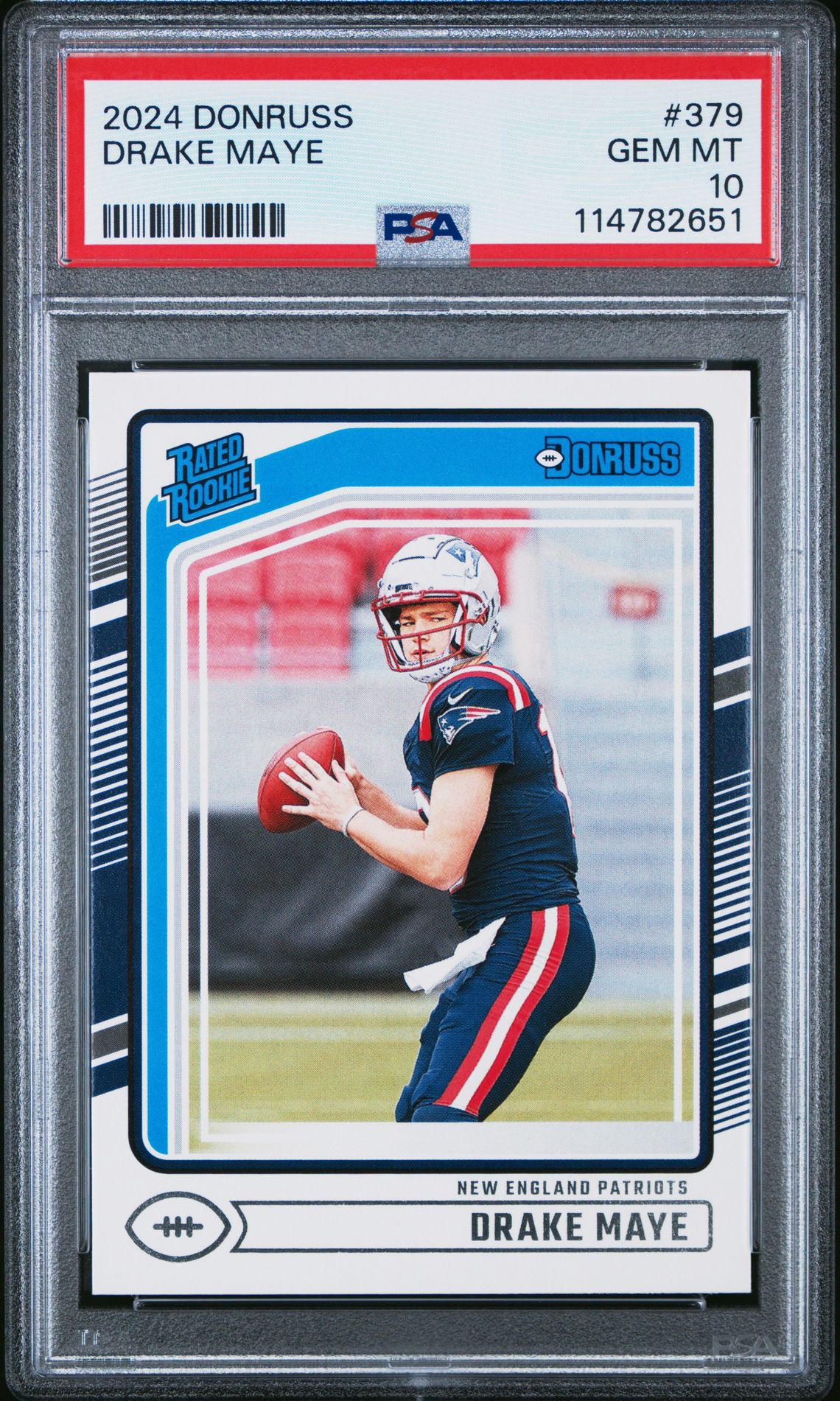 2024 Panini Donruss Drake Maye #379 Gem Mt 10 front