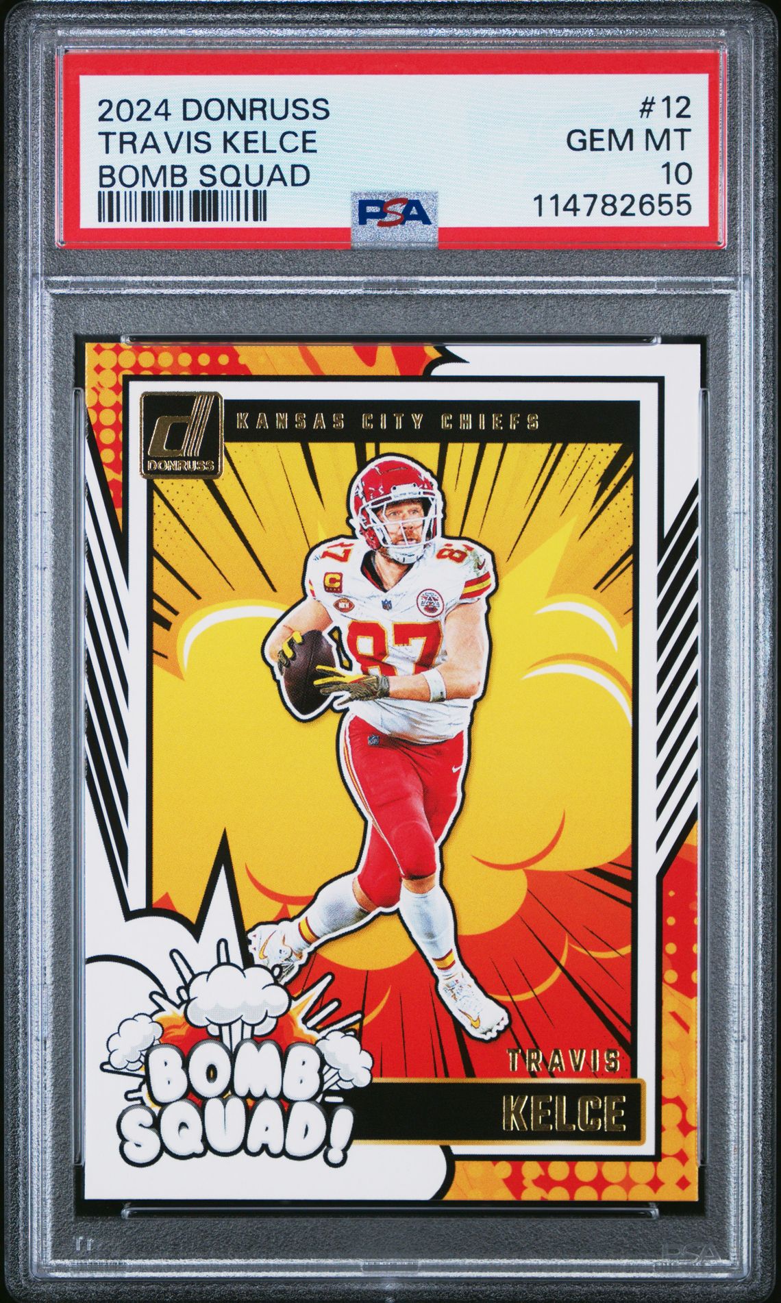 2024 Panini Donruss Bomb Squad Travis Kelce #12 Gem Mt 10 front