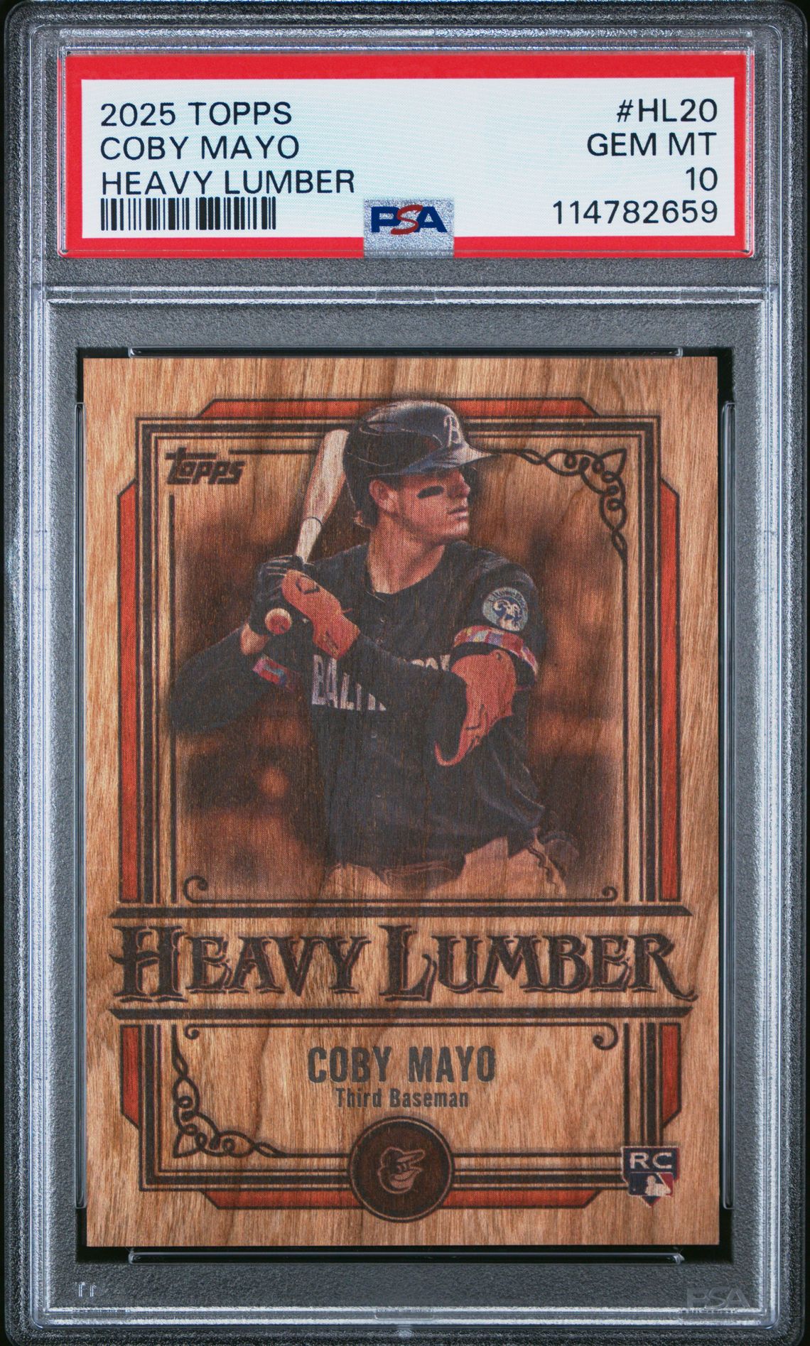 2025 Topps Heavy Lumber Coby Mayo #Hl20 Gem Mt 10 front