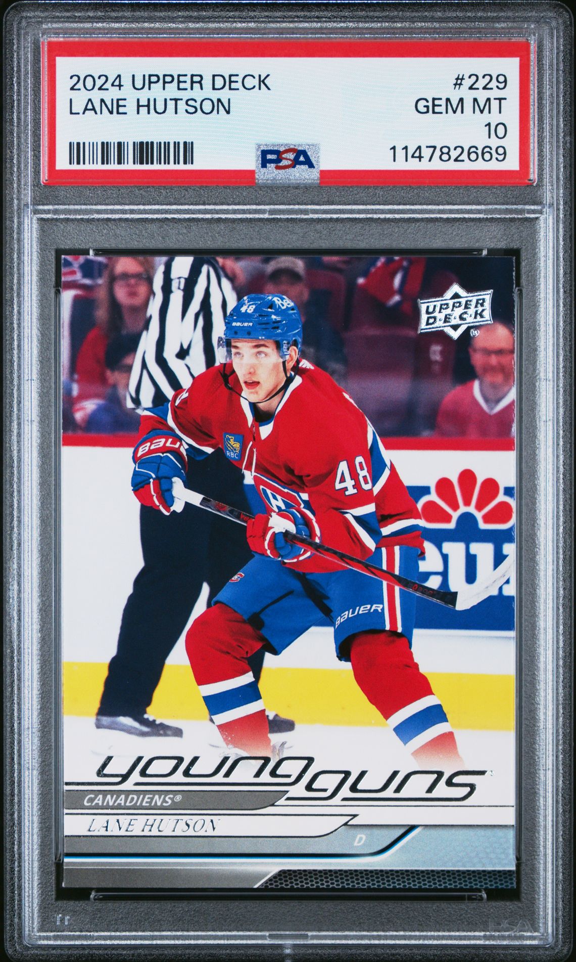 2024 Upper Deck Lane Hutson #229 Gem Mt 10 front
