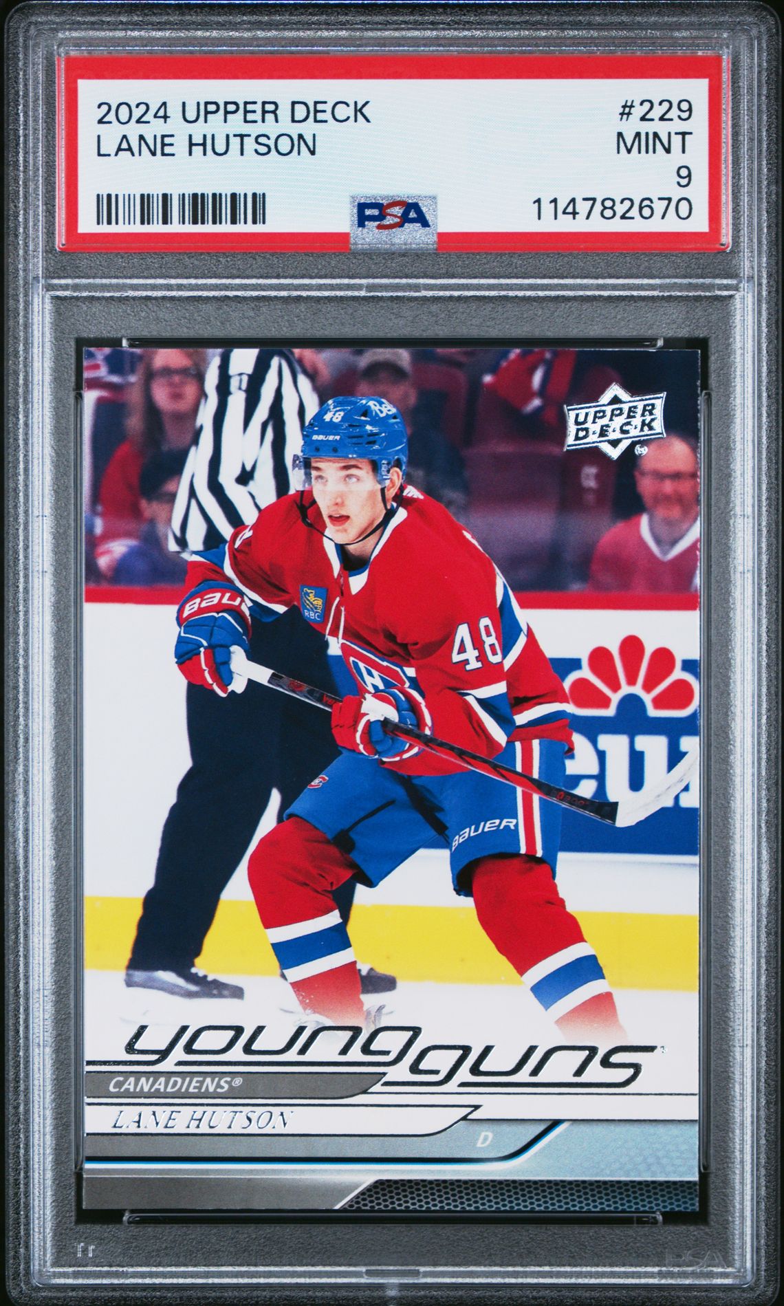 2024 Upper Deck Lane Hutson #229 Mint 9 front