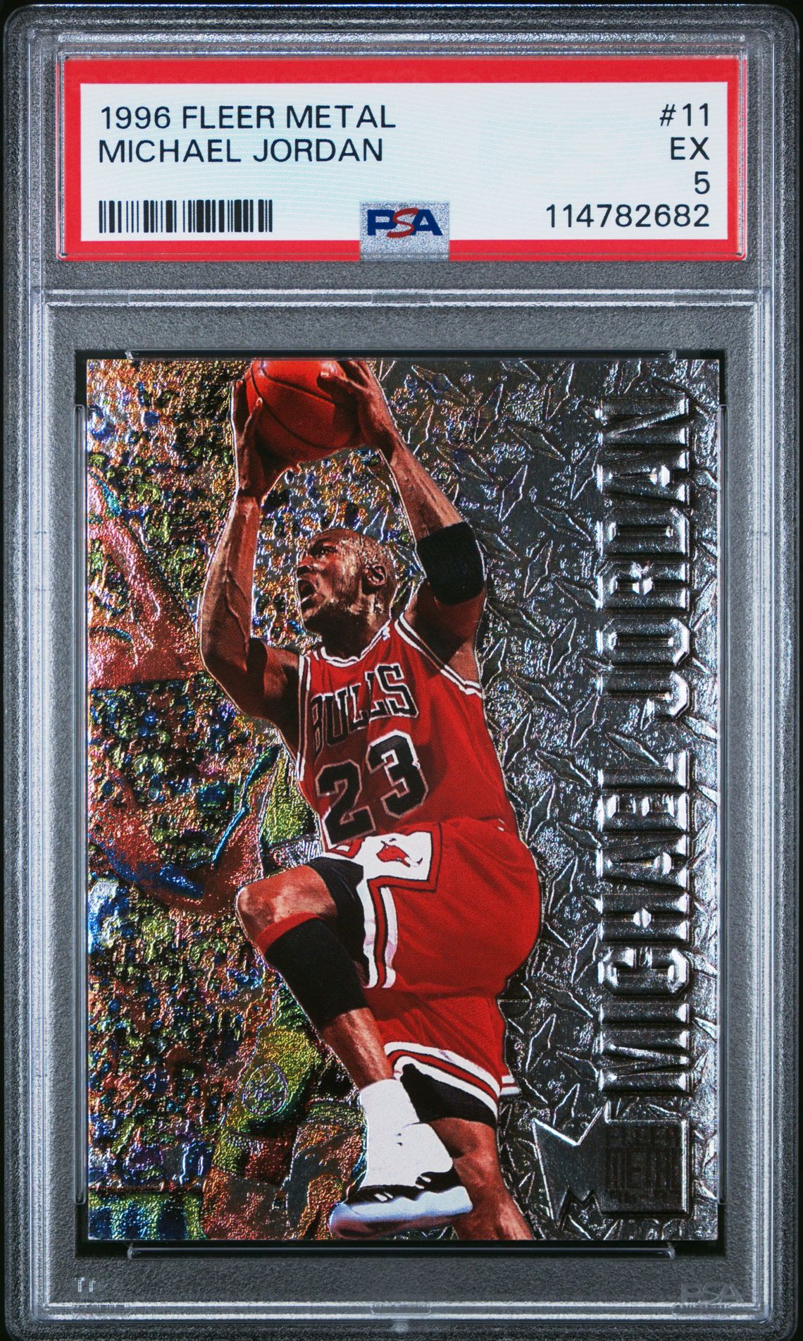 1996 Metal Michael Jordan #11 Ex 5 front